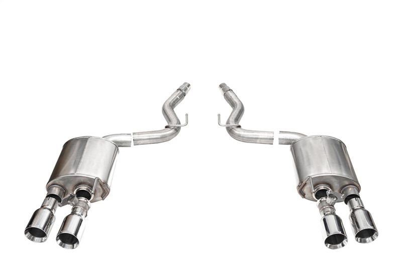 Ford Mustang Performance Exhaust - Rear - CORSA Performance - Axle-Back Sport, 3in Dual Rear Exit with Twin 4.5in Polished Straight Tips - `24-`27